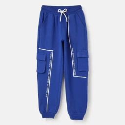 Blue Giraffe Boys Blue Regular Fit Trackpants-image-32