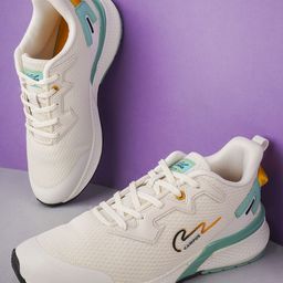 Campus Men Off White Mesh Running Shoes-picture-24