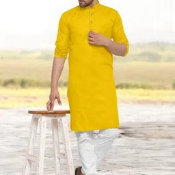 ANUJ FASHION Men Blended Straight Kurtas-picture-1