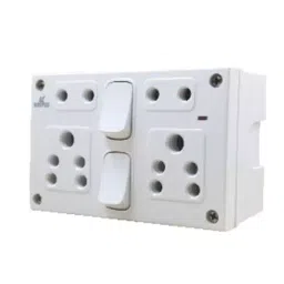 HOSPER Pento 6 A Polycarbonate Combined Switch Socket, H233-35