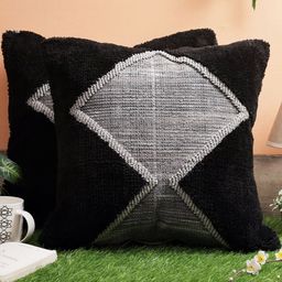 Myntra Elegant Homes Set of 2 Wool Square Cushion Covers-picture-20
