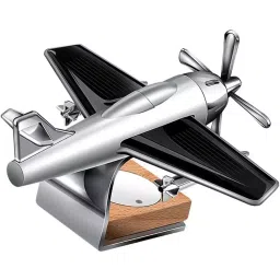Cartronics Airplane Shaped Solar Powered Car Air Freshner Silver-19
