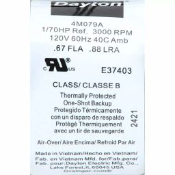 Dayton 1 No. of Speeds 120 V AC C-Frame Motor, 4M079 image 3