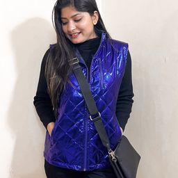 SASSAFRAS Women Blue Solid Puffer Jacket-image-76