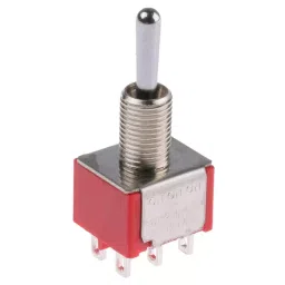 RS PRO Toggle Switch Panel Mount On-On-On DPDT Solder Terminal, 7347053P-47