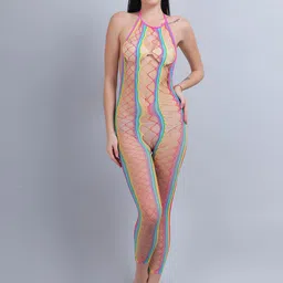COLOR STYLE Striped Full Body Stockings-picture-7