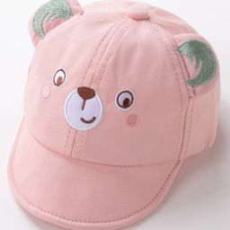 Babyhug Teddy Embroidered Baseball Cap Pink - Circumference 46 cm-picture-28