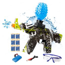 Zest 4 Toyz 2 in 1 Shooting Air & Water Gel Ball Gun Toy for Boys Water Beads and Goggles For Outdoor Activities - Green-25