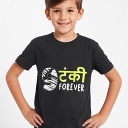Honeyhap 100% Cotton Single Jersey Knit Half Sleeves T-Shirt With Bio Finish Text Print - Black Beauty-image-34