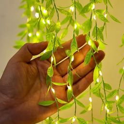 AKN TOYS Plastic Artificial Vine Leaf Led Fairy String Light Ideal For Bedroom,Garden,Birthday&Festive Décor,Diwali Lights&Christmas,Party 3X1Meter,,Corded Electric -(color may vary)-22