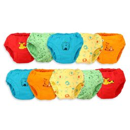 SuperBottoms Pure Cotton Pack Of 10 Animals Printed Panties - Multi Colour-25