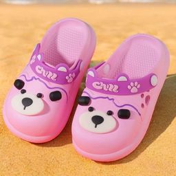 PASSION PETALS Bear Designed Slingback Clogs - Pink-image-64