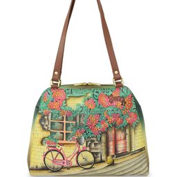 Anuschka Women Graphic Printed Structured Leather Shoulder Bag-5