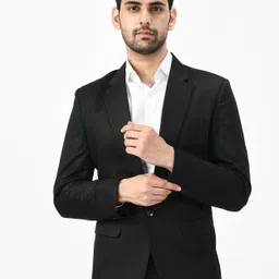 trulyfeb Men Solid Single Breasted Casual Blazer-picture-4