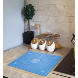 Evafly Baking Mat for Pastry Non-Stick Board Table Placemat Pad Rolling Dough  - Blue image 2