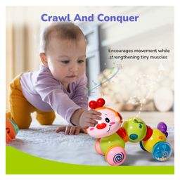 R for Rabbit Orapple Wiggle Colourful Musical Push Toy - Yellow image 2