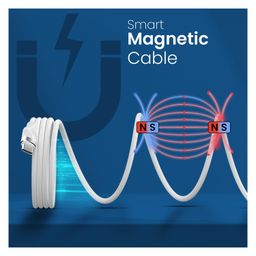 Portronics POR-3028 Snaplink C Square 60W Type C to Type C Magnetic Coiled Cable, Strong Nylon Braided, Aluminum Alloy Material, Fast Data Sync, Type C Fast Charging With Laptop,Smartphone,Tablets image 2
