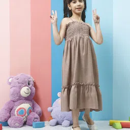 Athena Girl Linen Fit & Flare Midi Dress-image-38
