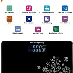 aadhya Personal Weighing Scale with Large LCD Display, Kg/Lb Units and Slim Design Weighing Scale image 4