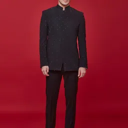 sven suits Embroidered Mandarin Collar Jodhpuri Set-picture-12