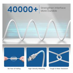 Portronics POR-3028 Snaplink C Square 60W Type C to Type C Magnetic Coiled Cable, Strong Nylon Braided, Aluminum Alloy Material, Fast Data Sync, Type C Fast Charging With Laptop,Smartphone,Tablets image 5