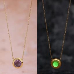 Mia by Tanishq 14k Enchanted Firefly Gold & Amethyst Pendant with Chain-image-9