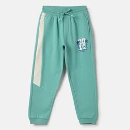 Blue Giraffe Boys Green Regular Fit Trackpants-image-23