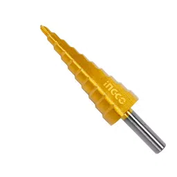 Ingco 4-22 mm Round High Speed Steel Titanium Finish Step Drill Bit, AKSDS42203-24