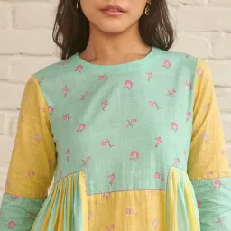 Prakriti Jaipur Multi-Colored Iris Color-block Midi Dress image 4