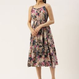 IQRAAR Floral Midi Dress-image-69