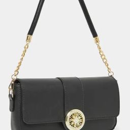 Styli Black Solid Handbag-2