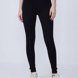 Cover Story Black Regular Fit Mid rise Leggings-image-78