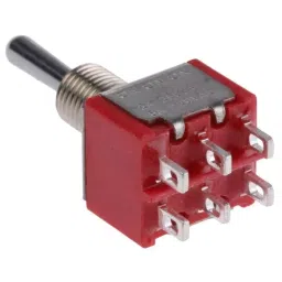 RS PRO Toggle Switch Panel Mount On-On-On DPDT Solder Terminal, 7347053P image 3