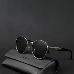 Irayz Unisex Round Sunglasses with Polarised and UV Protected Lens 5203-Silver-picture-24