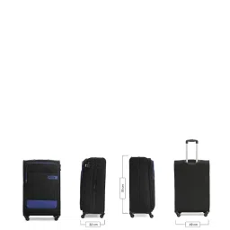 Citizen Wander Weave Black Color Block Trolley Bag Pack of 3 - 55 Cms, 65 Cms & 75 Cms image 4
