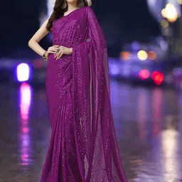 DIVASTRI Embellished Sequinned Saree-8
