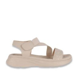 Mochi Women Beige Ankle Strap Sandals-image-46