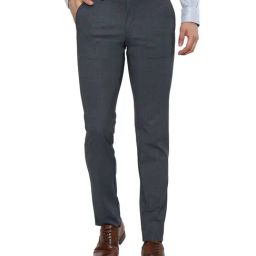 Van Heusen Grey Flat Front Trousers-image-10