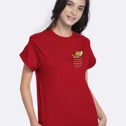 Bewakoof Red Printed T-Shirt-image-25
