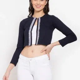 Style Quotient Style Quotient Round Neck Crop Shrug-72
