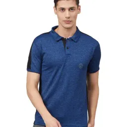 Chkokko Blue Regular Fit Polo T-Shirt-image-8