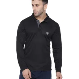 Chkokko Black Regular Fit Polo T-Shirt-image-26