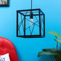 Tayhaa Stylish Black Cage Pendant Lamp-picture-42