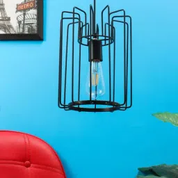 Tayhaa Vertical Cage Pendant Lamp in Black-picture-17