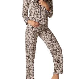 YamamaY Beige Printed Shirt With Pyjamas (Sexy Cat)-image-11