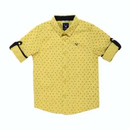 allen solly junior Allen Solly Kids Yellow Printed Full Sleeves Shirt-picture-41