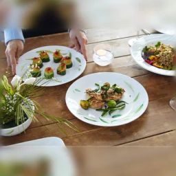 Corelle Asia Dancing Leaves 22cm Medium Plate Pack of 6-image-35