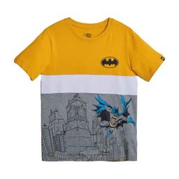 The Souled Store Kids Yellow & Grey Cotton Color Block T-Shirt-image-74