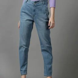 SHOWOFF Blue Solid Mid Rise Jeans-image-69