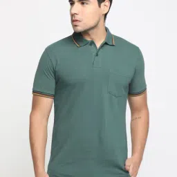 Masculino Latino Sage Green Regular Fit Polo T-Shirt-picture-11